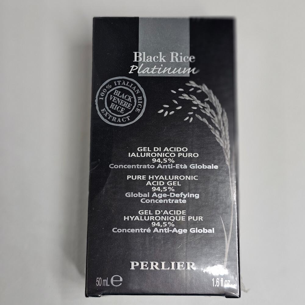 Perlier Black Rice Super Concentrate 9x Hyaluronic Acid Gel Jumbo 1.6 fl.oz. NEW